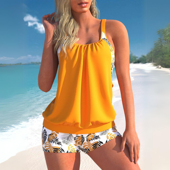 Heidi-Mode | Spitzenstreifen Tankini Set
