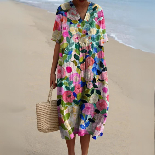 Heidi-Mode | Buntes Baumwoll-Sommerkleid