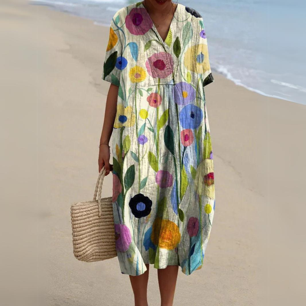 Heidi-Mode | Buntes Baumwoll-Sommerkleid