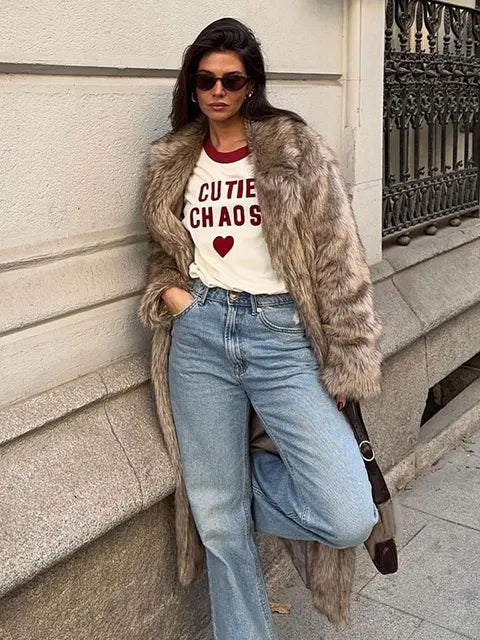 Heidi-Mode | Flauschiger Winter Trenchcoat