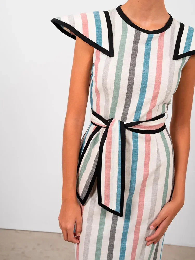 Midi Jurk Met Multicolored van Elegant Wear