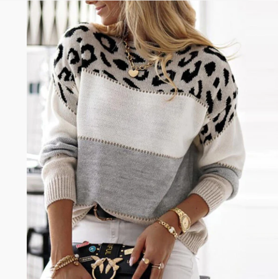 Leopard Damen Pullover