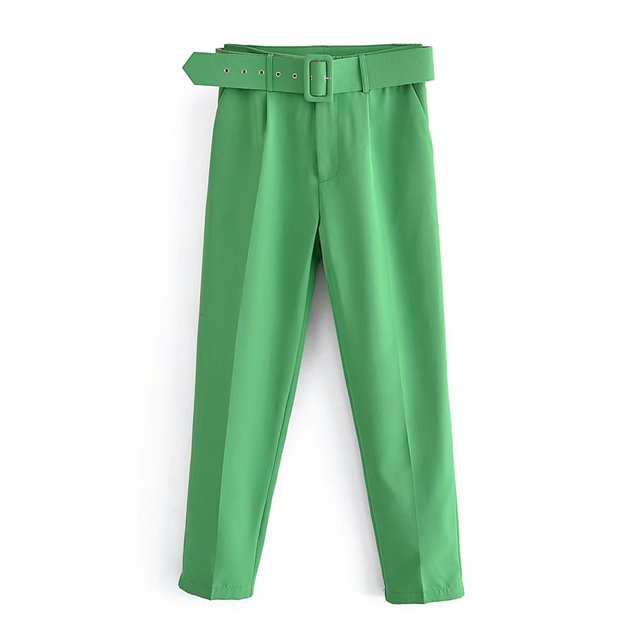 Heidi-Mode | Lässige Hochbundhose mit Gürtel und Taschen, perfekt für lässige Tage