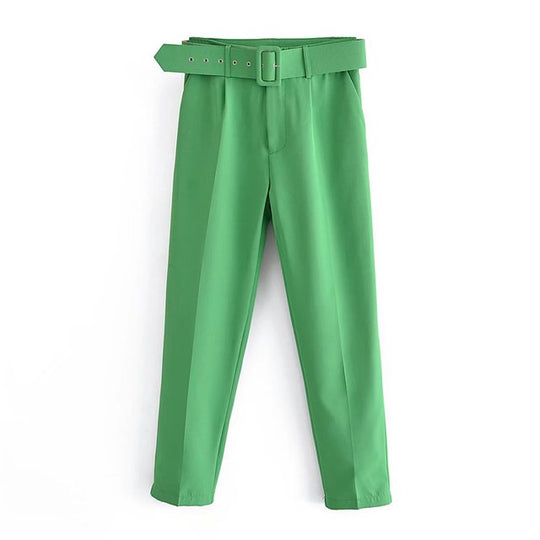 Heidi-Mode | Lässige Hochbundhose mit Gürtel und Taschen, perfekt für lässige Tage