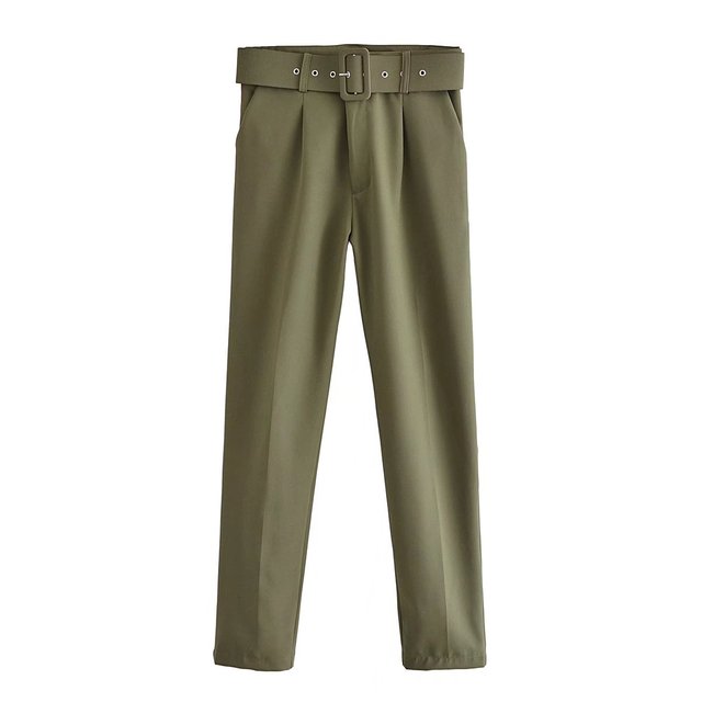 Heidi-Mode | Lässige Hochbundhose mit Gürtel und Taschen, perfekt für lässige Tage
