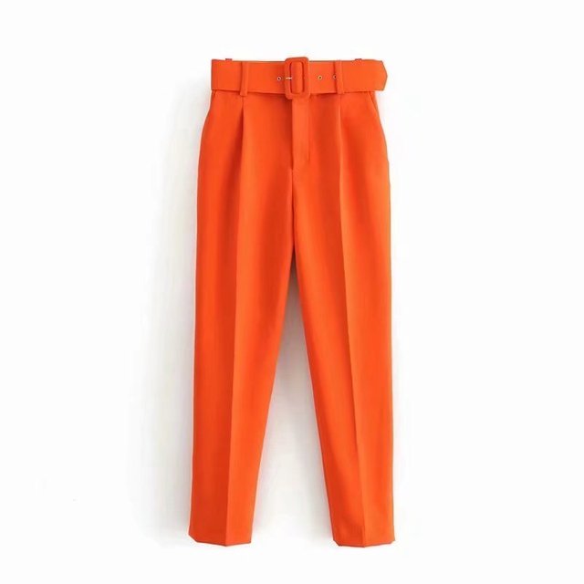 Heidi-Mode | Lässige Hochbundhose mit Gürtel und Taschen, perfekt für lässige Tage