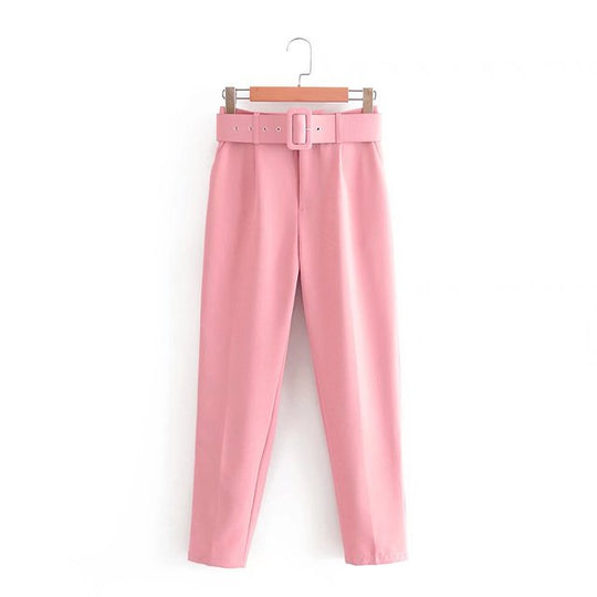 Heidi-Mode | Lässige Hochbundhose mit Gürtel und Taschen, perfekt für lässige Tage
