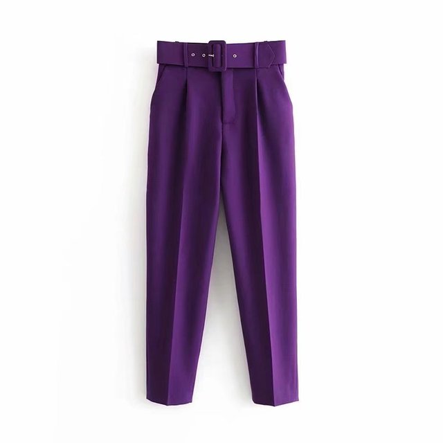 Heidi-Mode | Lässige Hochbundhose mit Gürtel und Taschen, perfekt für lässige Tage