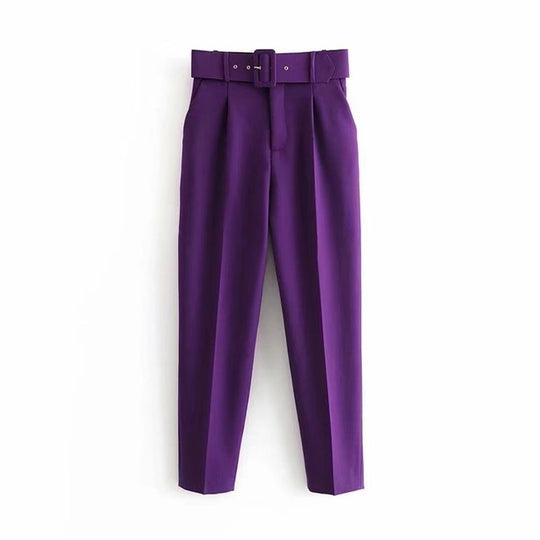 Heidi-Mode | Lässige Hochbundhose mit Gürtel und Taschen, perfekt für lässige Tage