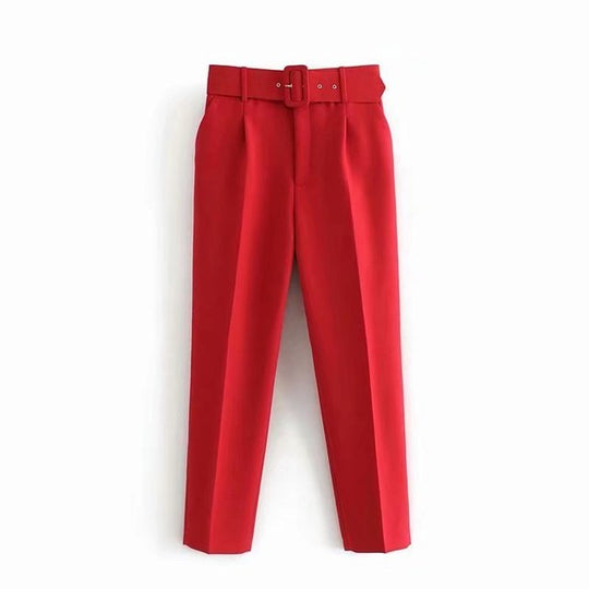 Heidi-Mode | Lässige Hochbundhose mit Gürtel und Taschen, perfekt für lässige Tage