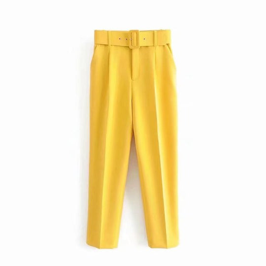 Heidi-Mode | Lässige Hochbundhose mit Gürtel und Taschen, perfekt für lässige Tage