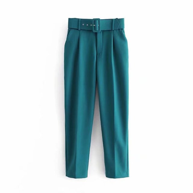 Heidi-Mode | Lässige Hochbundhose mit Gürtel und Taschen, perfekt für lässige Tage