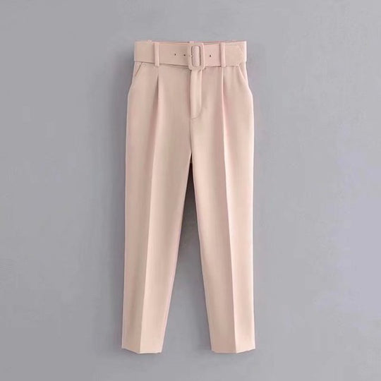 Heidi-Mode | Lässige Hochbundhose mit Gürtel und Taschen, perfekt für lässige Tage
