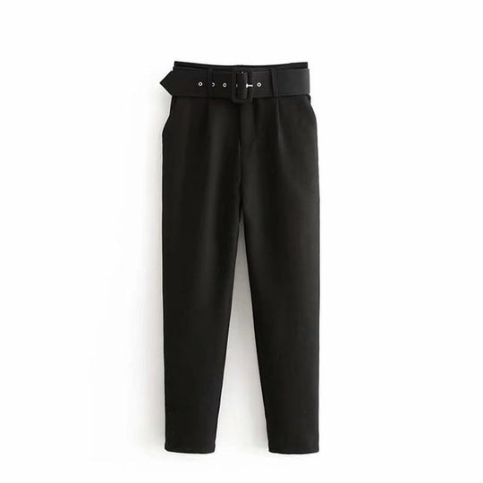 Heidi-Mode | Lässige Hochbundhose mit Gürtel und Taschen, perfekt für lässige Tage