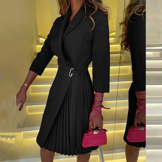 Heidi-Mode | Elegantes Blazerkleid mit Gekerbtem Kragen