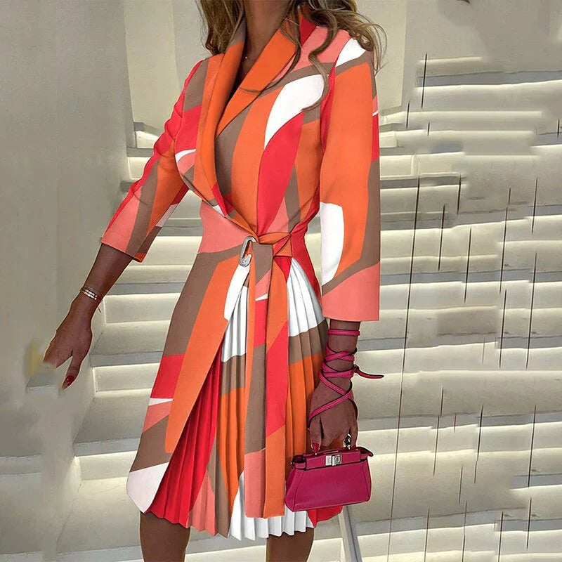 Heidi-Mode | Elegantes Blazerkleid mit Gekerbtem Kragen