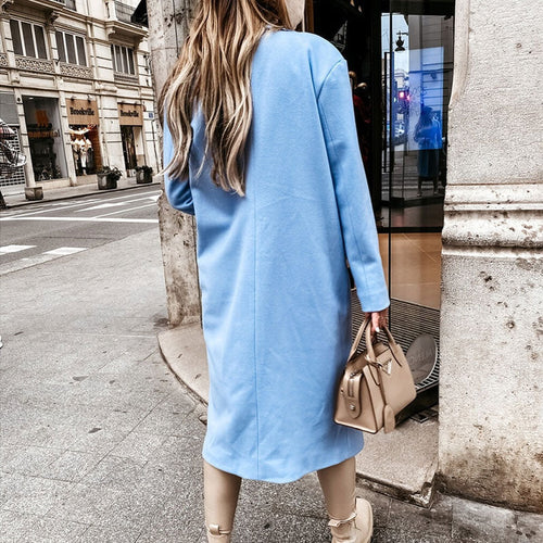 Heidi-Mode | Lange Damen Wollmantel für Den Winter Warm und Bequem