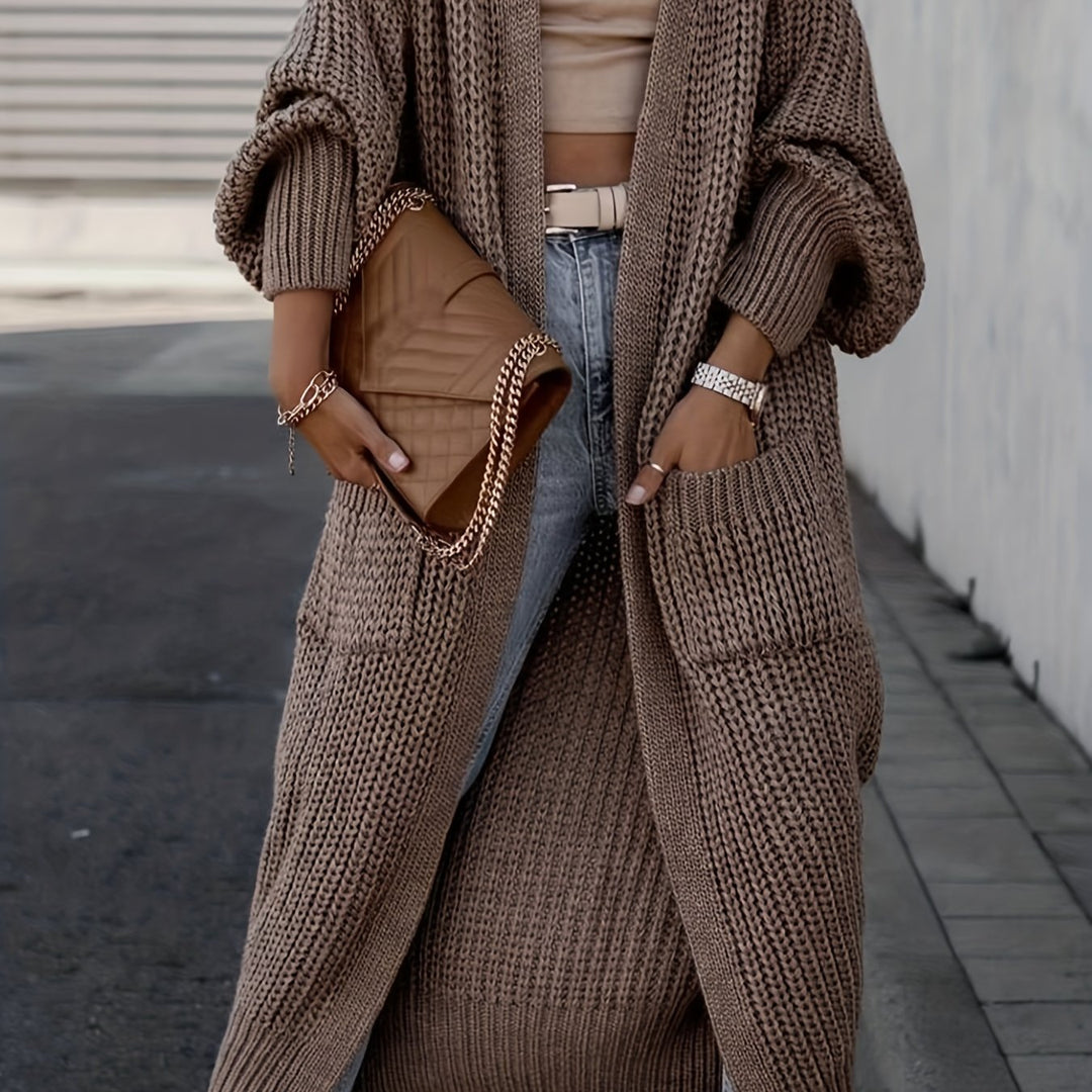 Heidi-Mode | Steigern Sie Ihren Stil mit dieser unwiderstehlich gemütlichen Strickjacke mit langen Ärmeln
