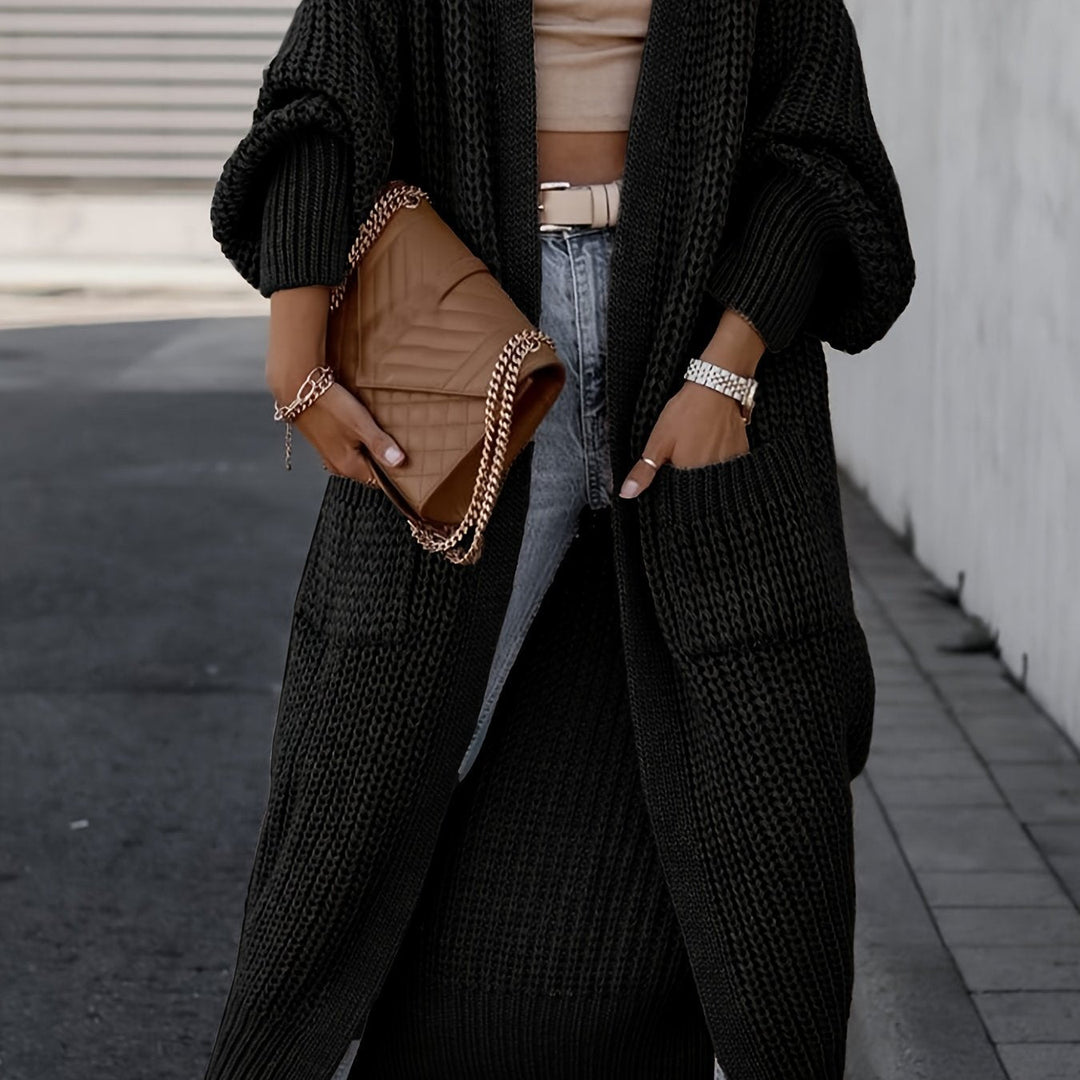 Heidi-Mode | Steigern Sie Ihren Stil mit dieser unwiderstehlich gemütlichen Strickjacke mit langen Ärmeln