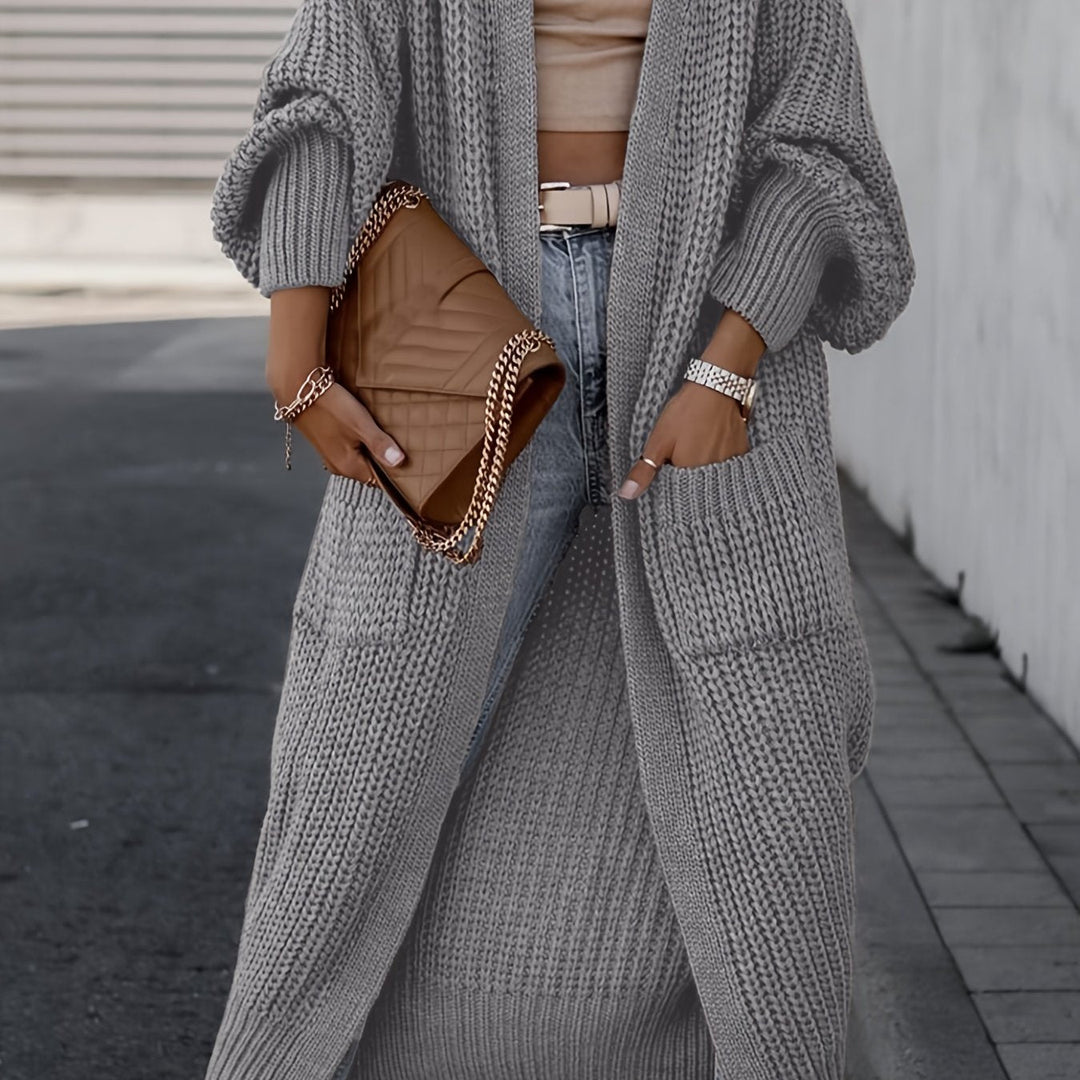 Heidi-Mode | Steigern Sie Ihren Stil mit dieser unwiderstehlich gemütlichen Strickjacke mit langen Ärmeln