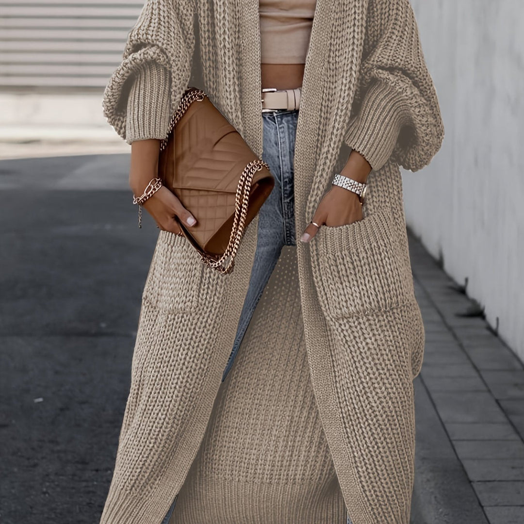 Heidi-Mode | Steigern Sie Ihren Stil mit dieser unwiderstehlich gemütlichen Strickjacke mit langen Ärmeln
