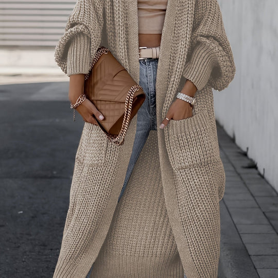 Heidi-Mode | Steigern Sie Ihren Stil mit dieser unwiderstehlich gemütlichen Strickjacke mit langen Ärmeln