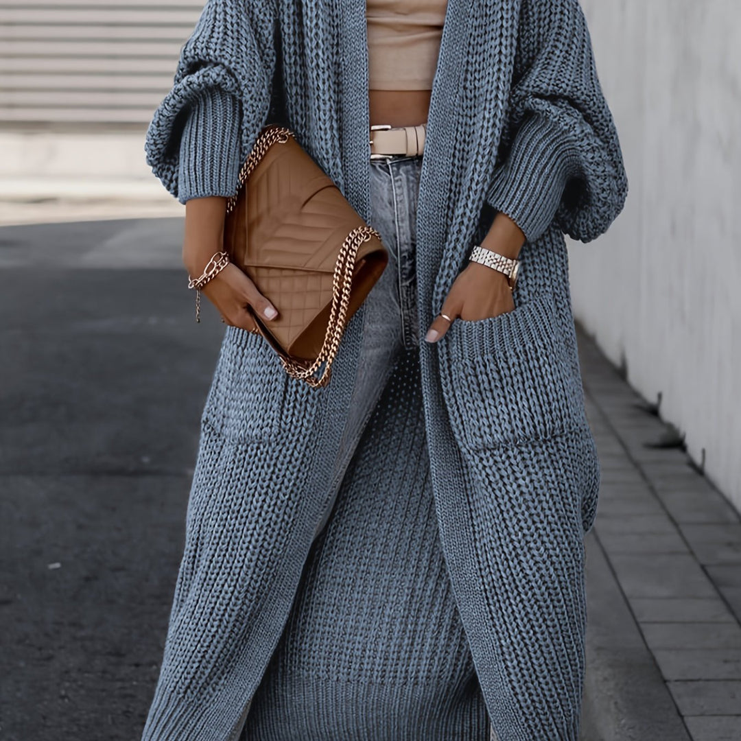 Heidi-Mode | Steigern Sie Ihren Stil mit dieser unwiderstehlich gemütlichen Strickjacke mit langen Ärmeln