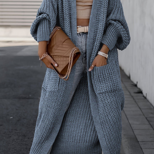 Heidi-Mode | Steigern Sie Ihren Stil mit dieser unwiderstehlich gemütlichen Strickjacke mit langen Ärmeln