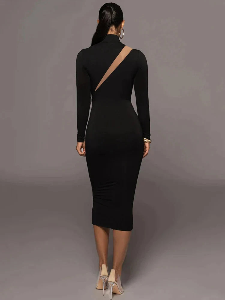 Elegantes Bodycon Sexy Maxi-Kleid