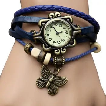 Heidi-Mode – Damen-Accessoire-Uhr mit Vintage-Blumenarmband