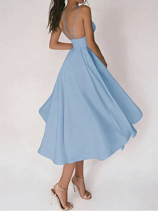 Heidi-Mode | Elegantes Damen Kleid mit V-Ausschnitt