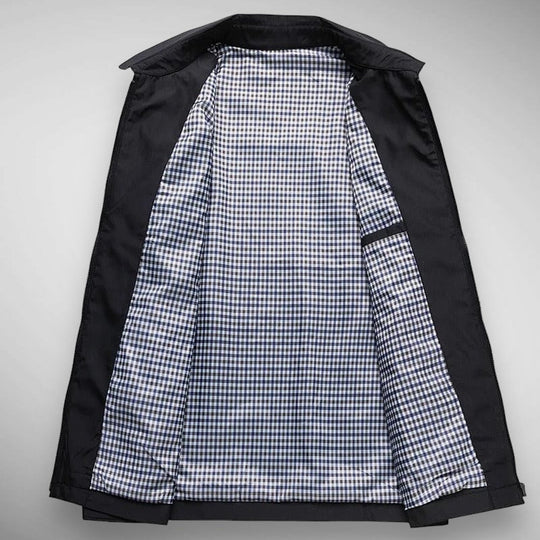 Heidi-Mode | Herren Harrington-Jacke - Karierte Futter & Klassischer Kragen