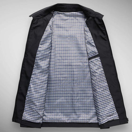 Heidi-Mode | Herren Harrington-Jacke - Karierte Futter & Klassischer Kragen