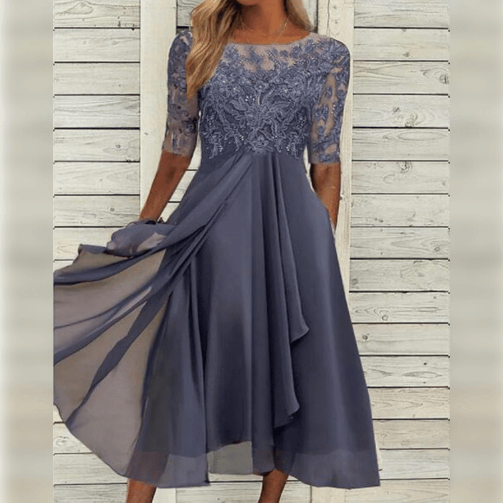 Heidi-Mode | Elegantes Bequemes Damen Midikleid
