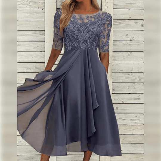 Heidi-Mode | Elegantes Bequemes Damen Midikleid
