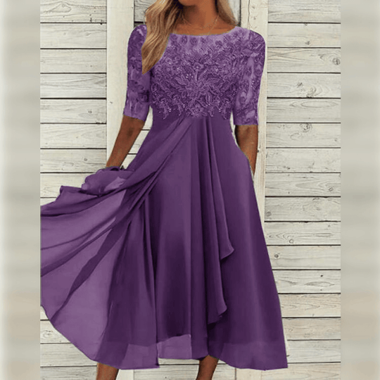 Heidi-Mode | Elegantes Bequemes Damen Midikleid