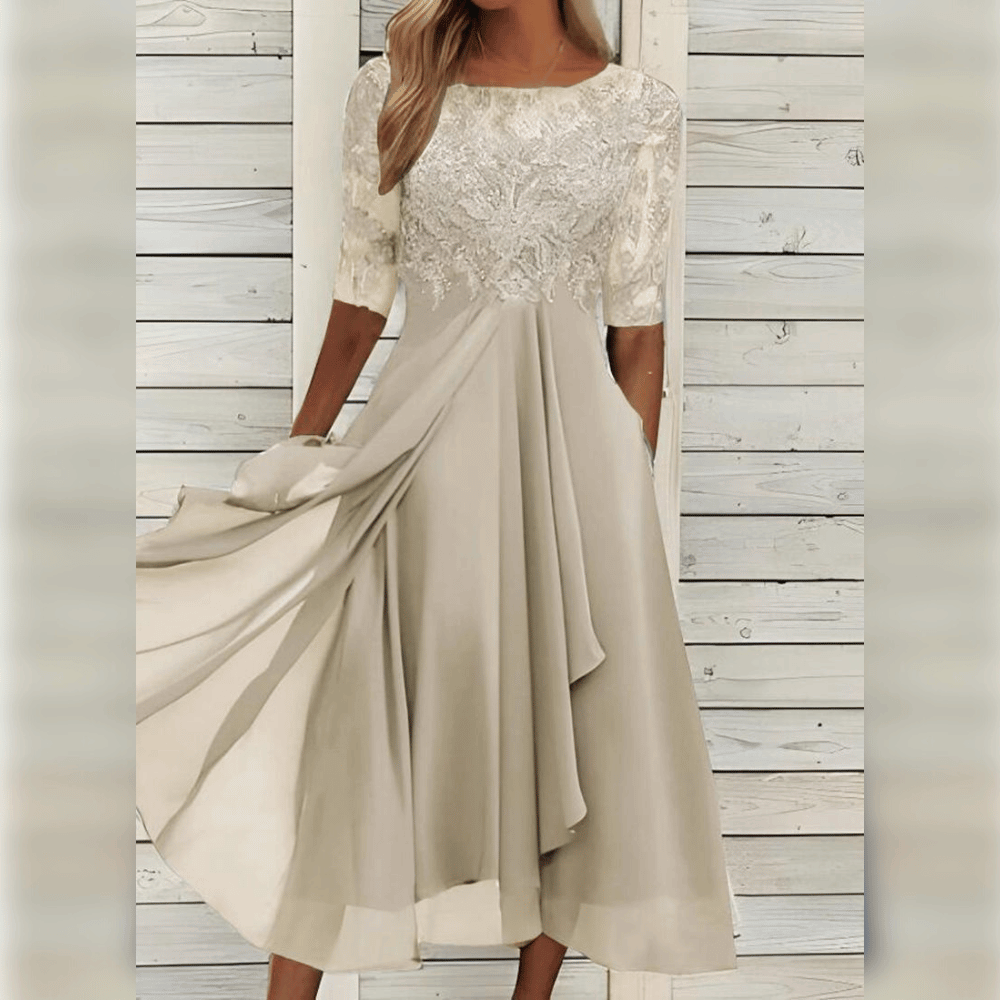 Heidi-Mode | Elegantes Bequemes Damen Midikleid