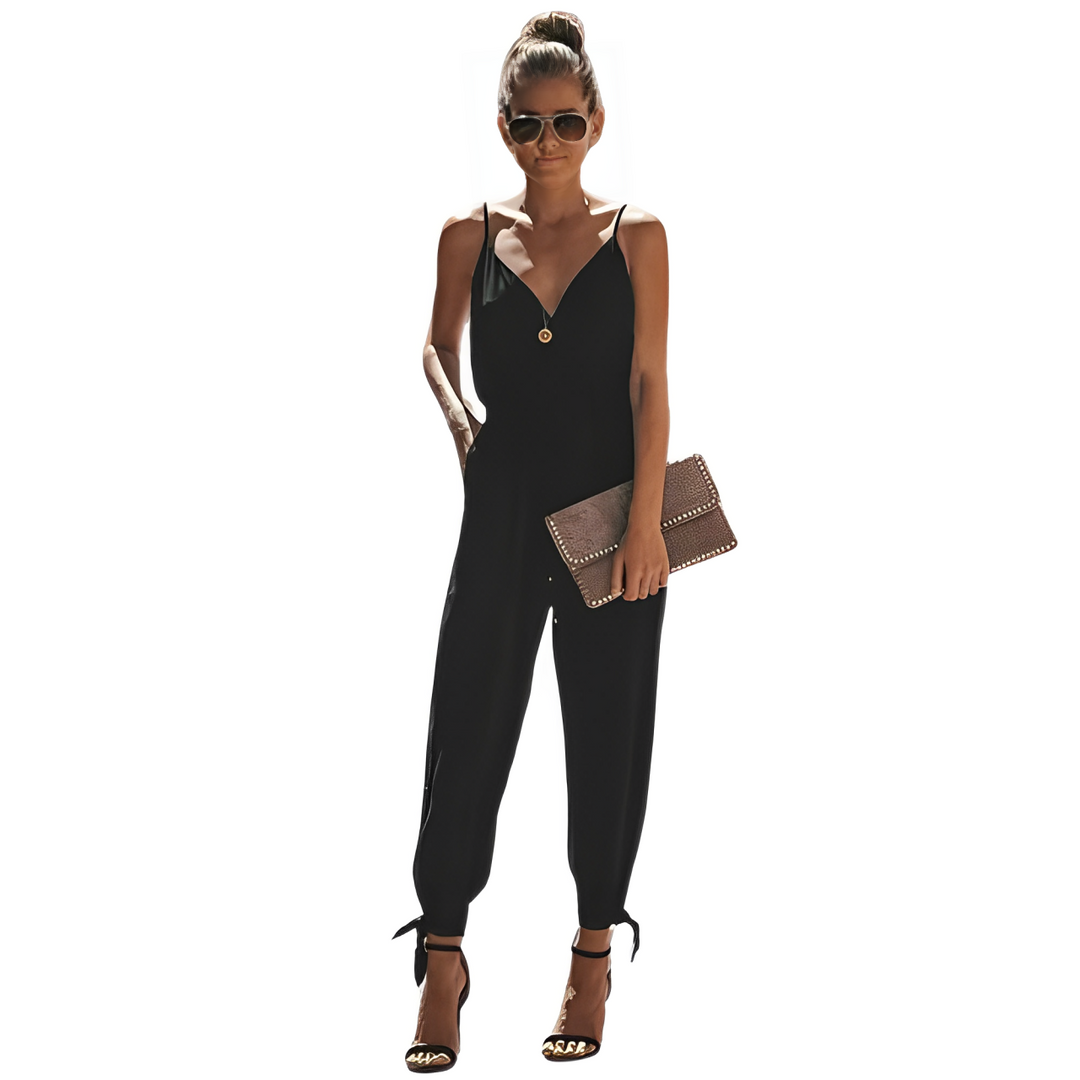 Geblümter Jumpsuit mit freiem Rücken