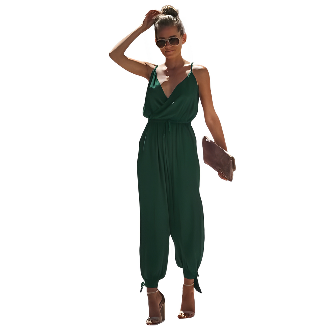 Geblümter Jumpsuit mit freiem Rücken