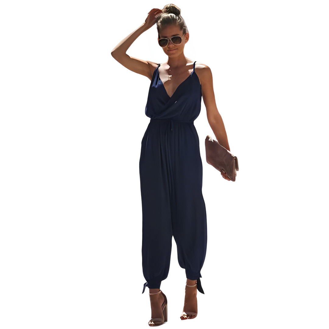 Geblümter Jumpsuit mit freiem Rücken