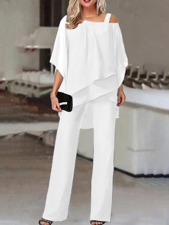 Heidi-Mode | Elegantes Baumwoll-Chiffon-Set [Top + Hose]