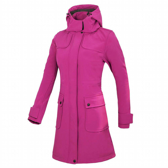 Heidi-Mode | Lange Wasserdichte Outdoor Regenjacke Mit Kapuze Für Damen Perfekt Für Outdoor Aktivitäten