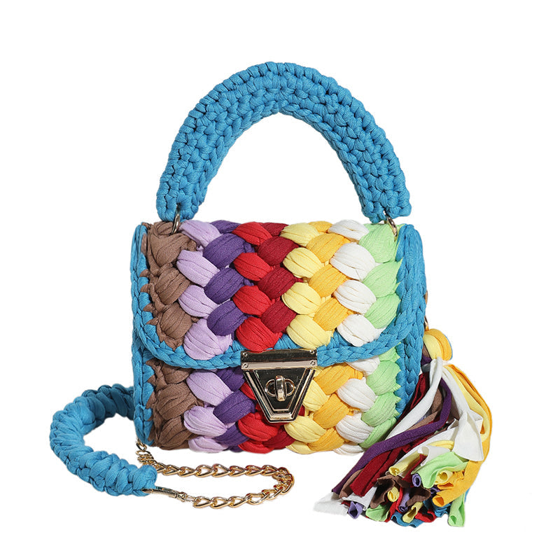 Regenbogen - Gehäkelte Handtasche