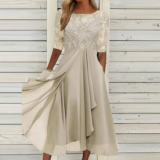 dunkelblaue Festkleid