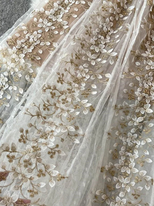 Couture Gehaakte Bloemenjurk