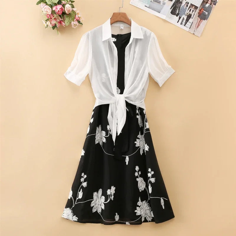 Tijdloze Elegance Tweedelige Jurk