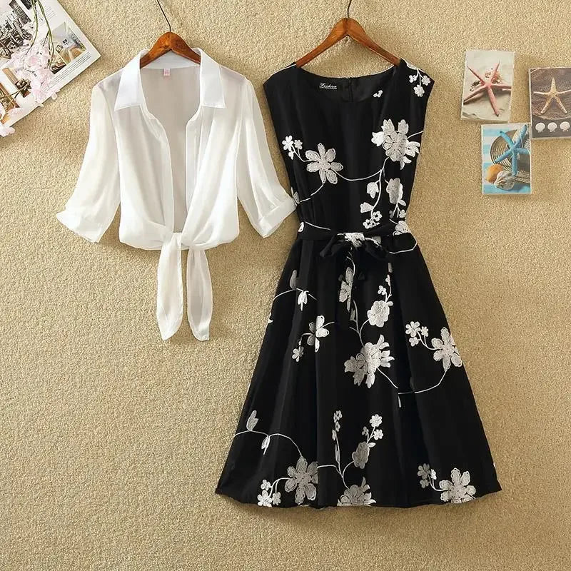 Tijdloze Elegance Tweedelige Jurk
