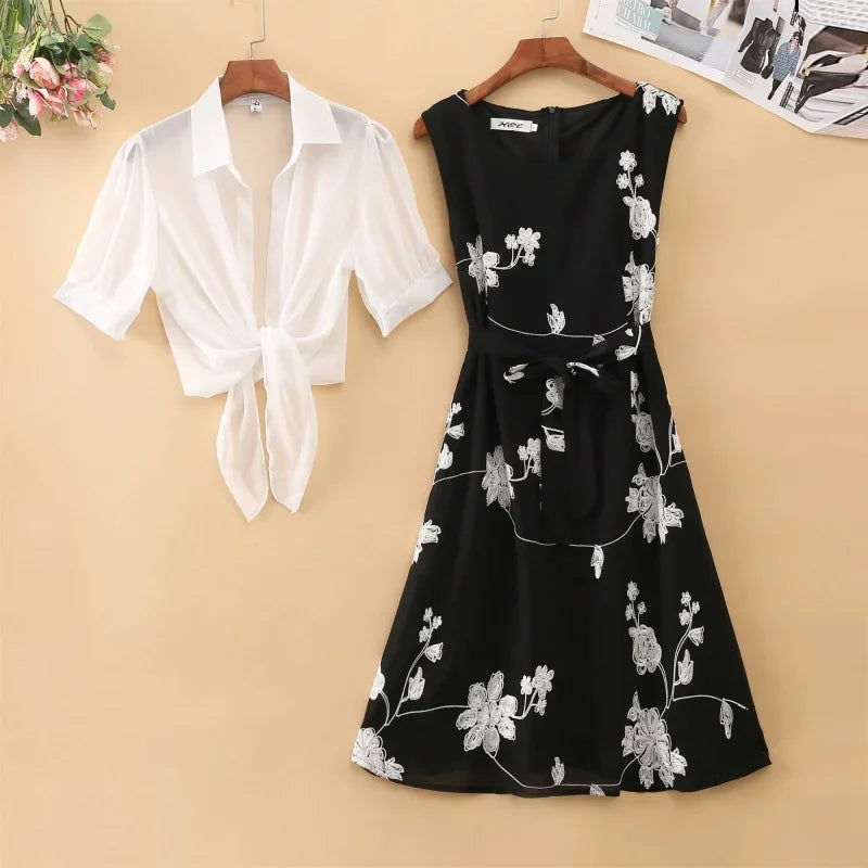 Tijdloze Elegance Tweedelige Jurk