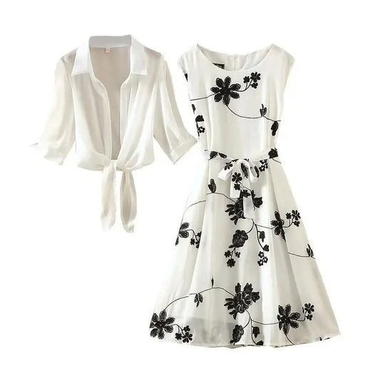 Tijdloze Elegance Tweedelige Jurk