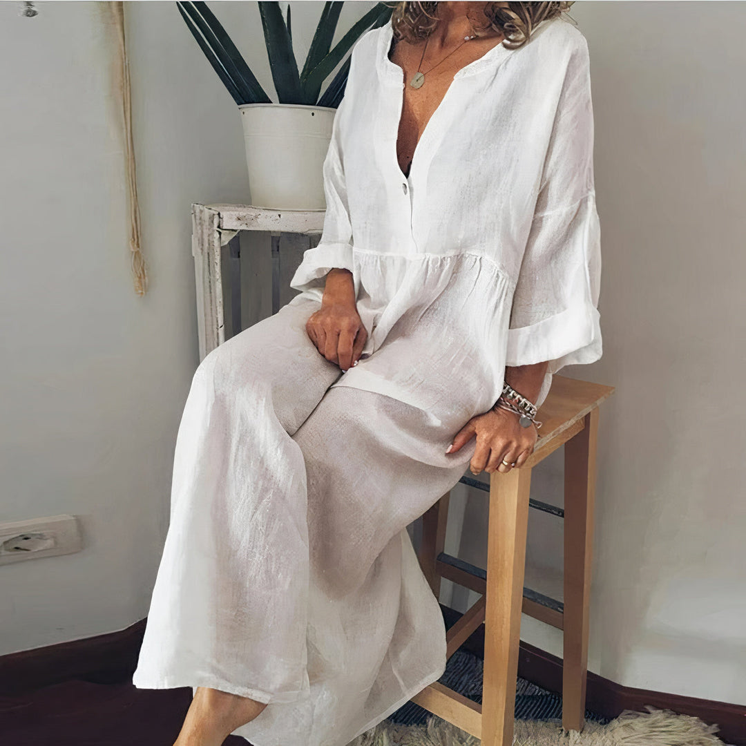 Heidi-Mode | Elegante Blusen Kleid für Damen mit Stilvollem Schnitt